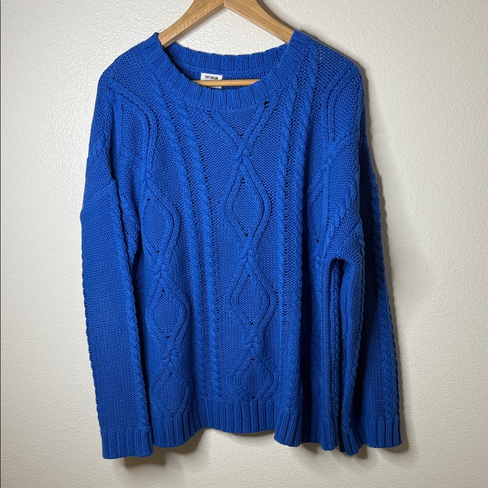 Cotton On Women’s Vibrant Blue Crewneck Sweater